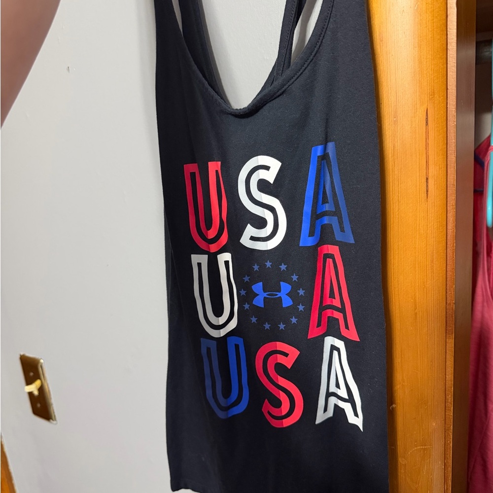 Under Armour Women's Black USA Graphic Tank Top